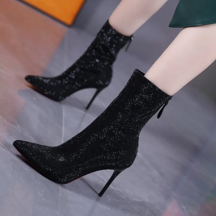 Yyvonne Boots Women's New Fashion Headposts In Autumn And Winter 2025 Zipper High-Heere Short Boots And Fashion Women's Boots