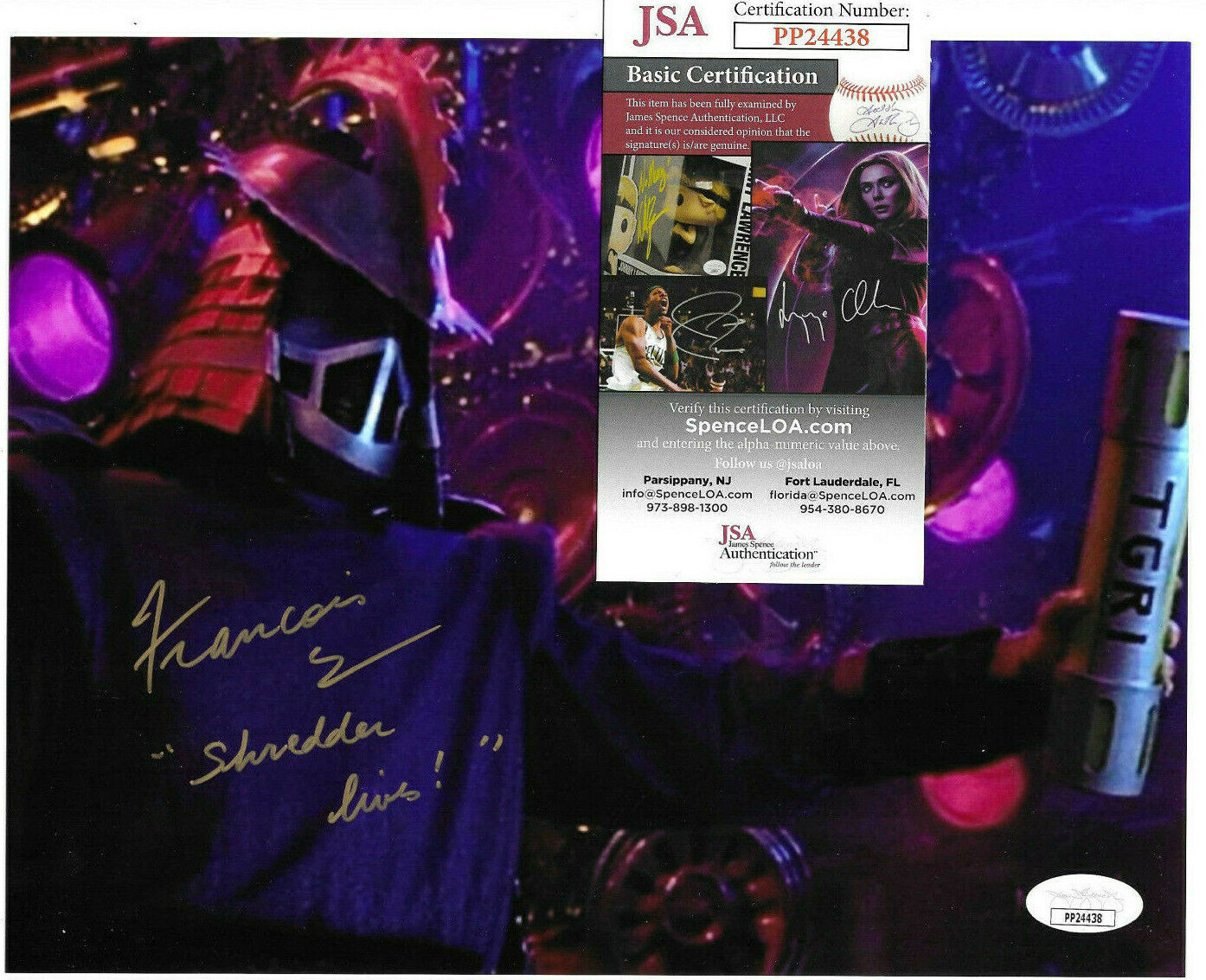 Francois Chau Signed 8x10 Photo Poster painting Autograph, Shredder, Ninja Turtles 2, JSA COA