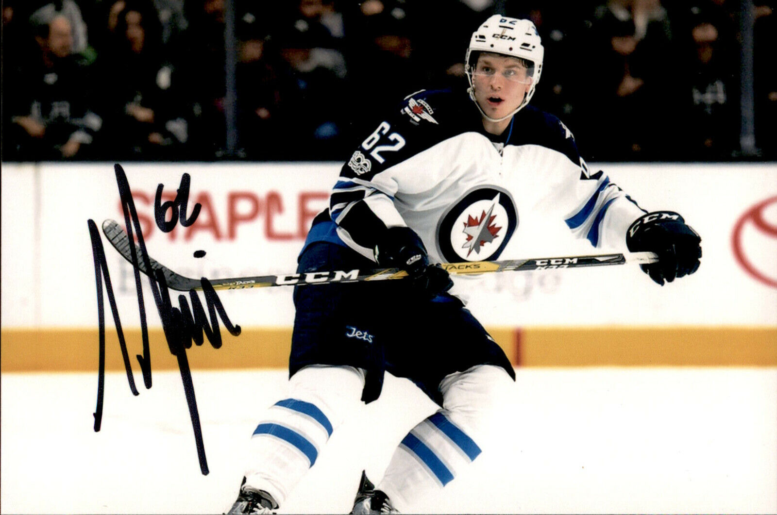 Nelson Nogier SIGNED 4x6 Photo Poster painting WINNIPEG JETS #4