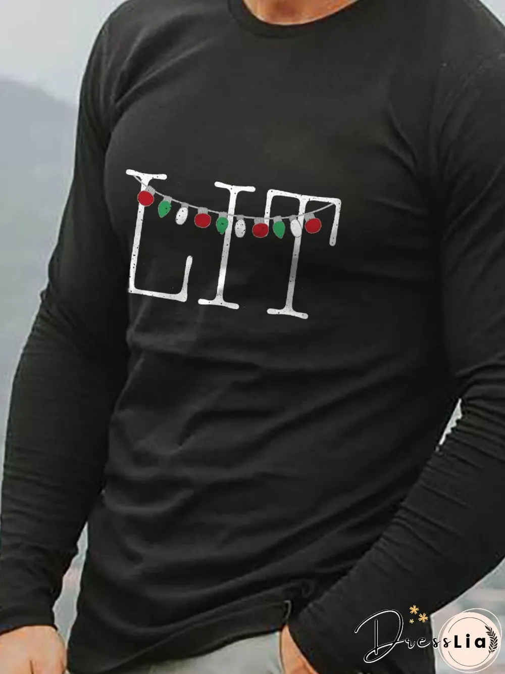 Lit Lantern Graphic Long Sleeve Loose Tee