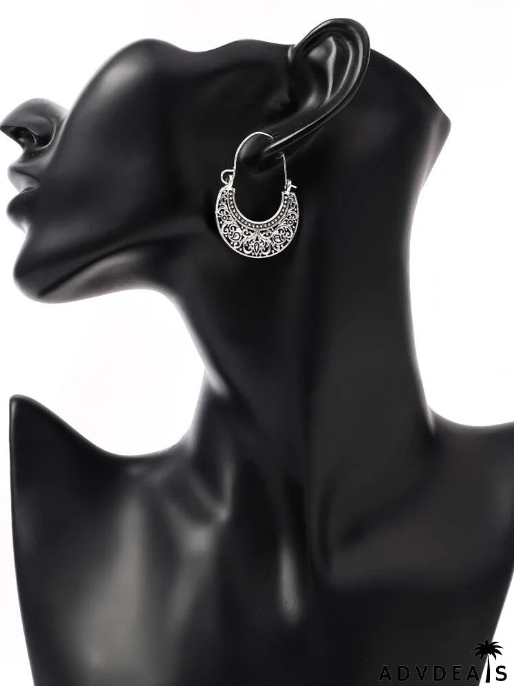 Hollow Out Hoop Earrings