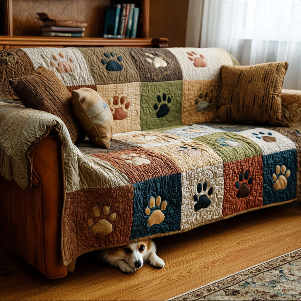 Paw Harmony Home Quilted Sofa Cover NCU0PT10908 everthome