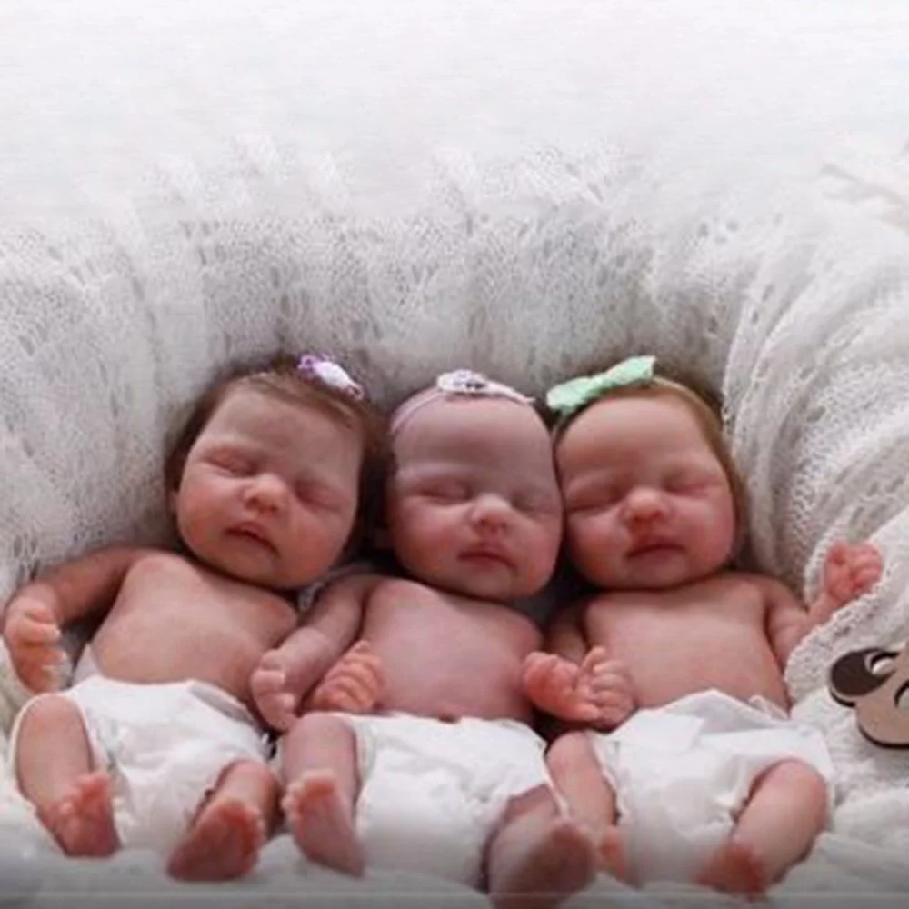5'' SoftTouch Lifelike Triplets Anne Angel Adler Reborn Baby Doll Girl Boy