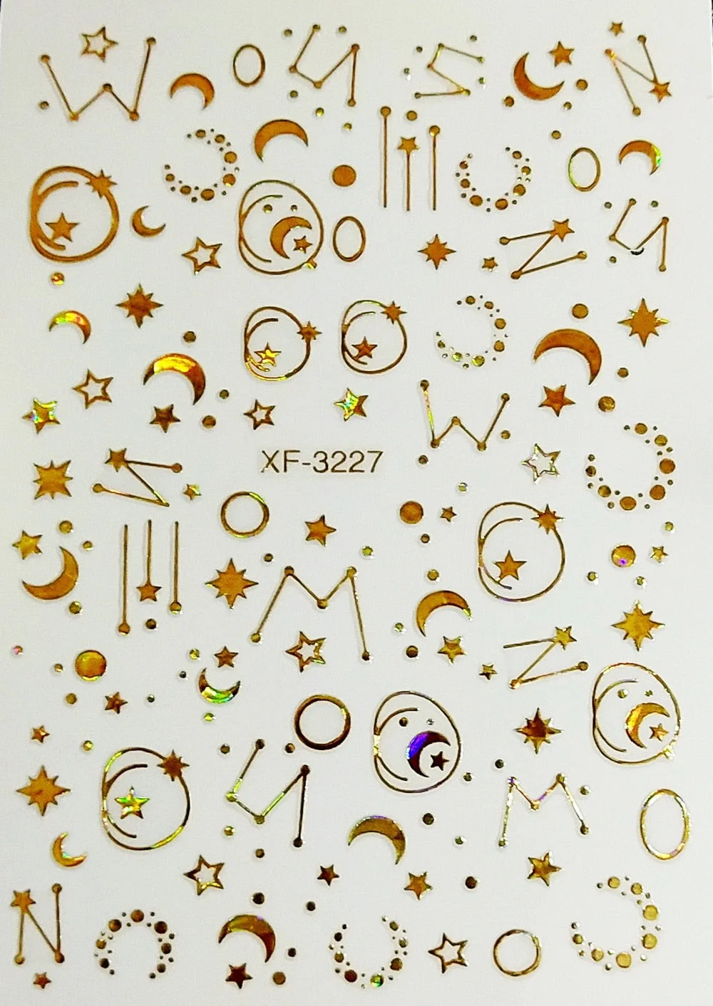 3D Nail Art Sticker Decoration Shadow Moon DIY Sticker Decals Tips Manicure Design Constellation Stars Adhesive Sticker for Nail