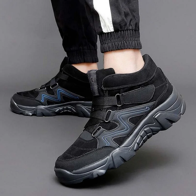 Orthopedic Shoes Men Anti-collision Velcro Hiking Ankle Sneakers Suede Outdoor  Stunahome.com