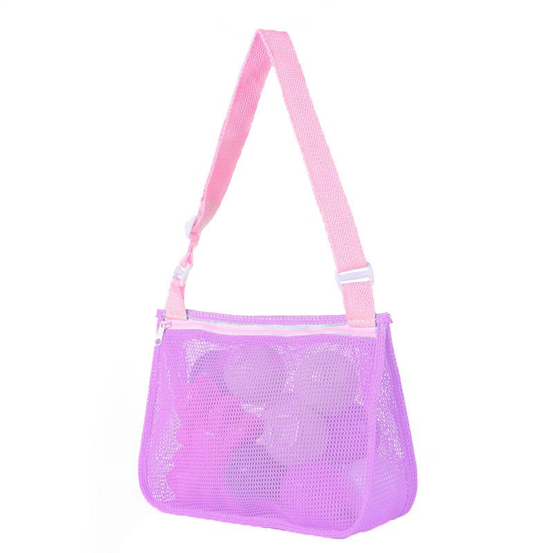 New Color Matching Children’s Toy Bag Shell Storage Bag Travel Beach Bag Hollow Transparent Beach Bag