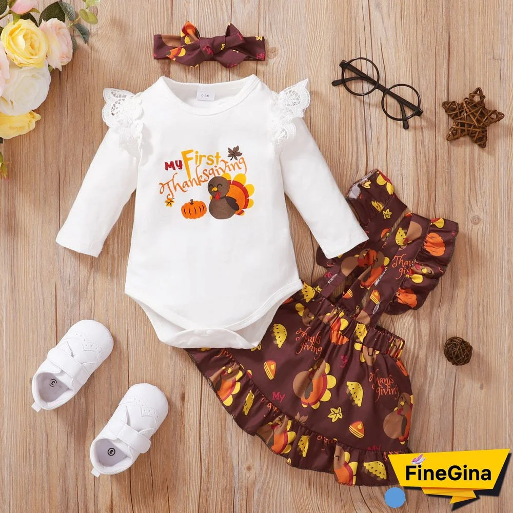 2-piece Baby/Toddler Girl Long Sleeve Scoop Neck Printed Dresses