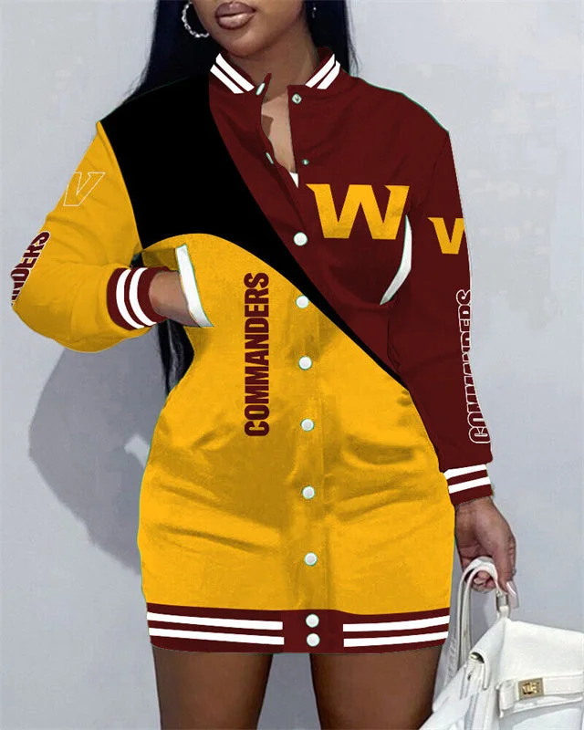 Washington Commanders
Limited Edition Button Down Long Sleeve Jacket Dress