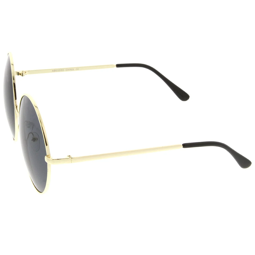 Super Large Oversize Slim Temple Round glasses 61mm