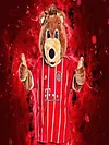>SALE<5D DIY Full Round Drill Diamond Painting Bayern Mascot Bernie Bear Decor 40x30cm
