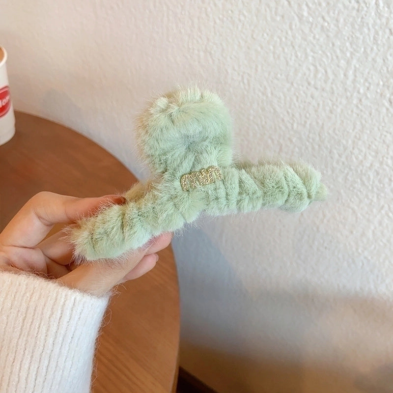 Minimalist Solid Color Arylic Hair Claws 1 Piece