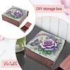 Diamond Painting Wooden Purple Rose 4 Slots Diamond Painting Storage Box for Adult Beginner