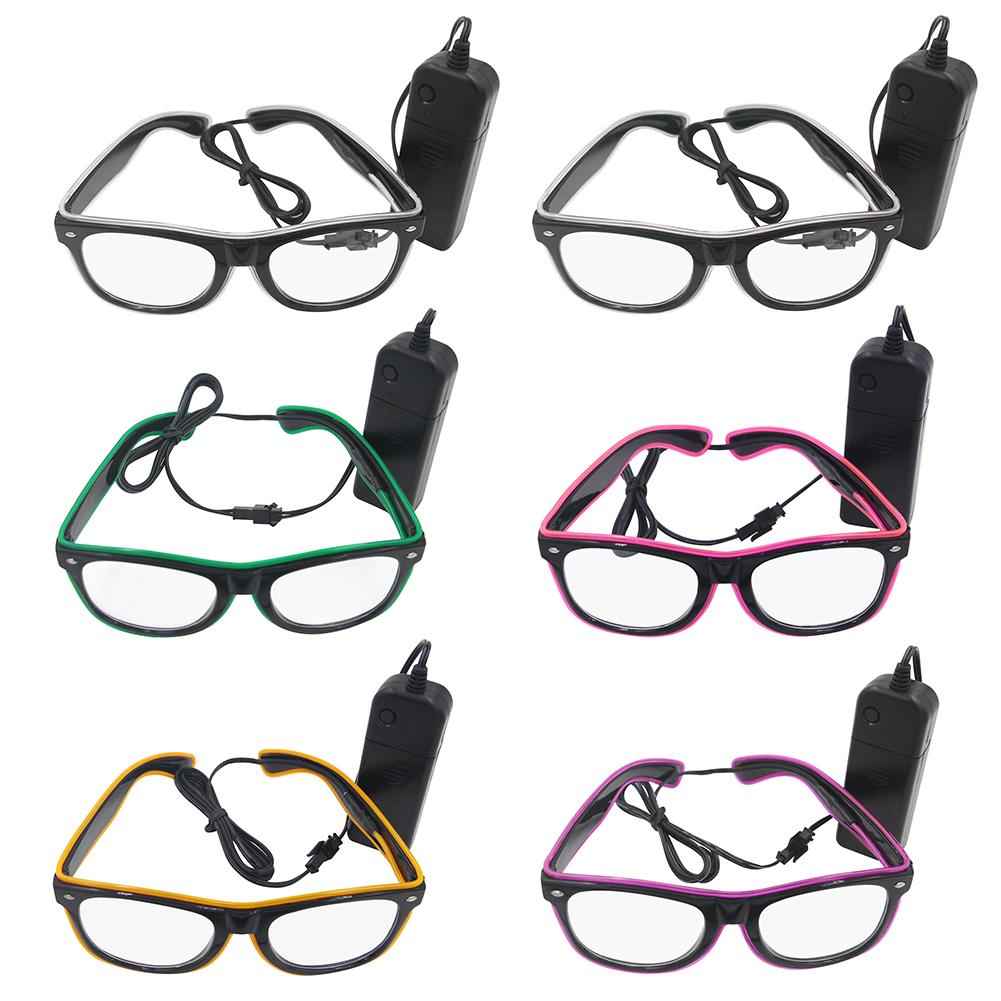 

Novelty Flashing Glasses EL Wire LED Glasses Glowing Party Light Up Supply, Army green, 501 Original