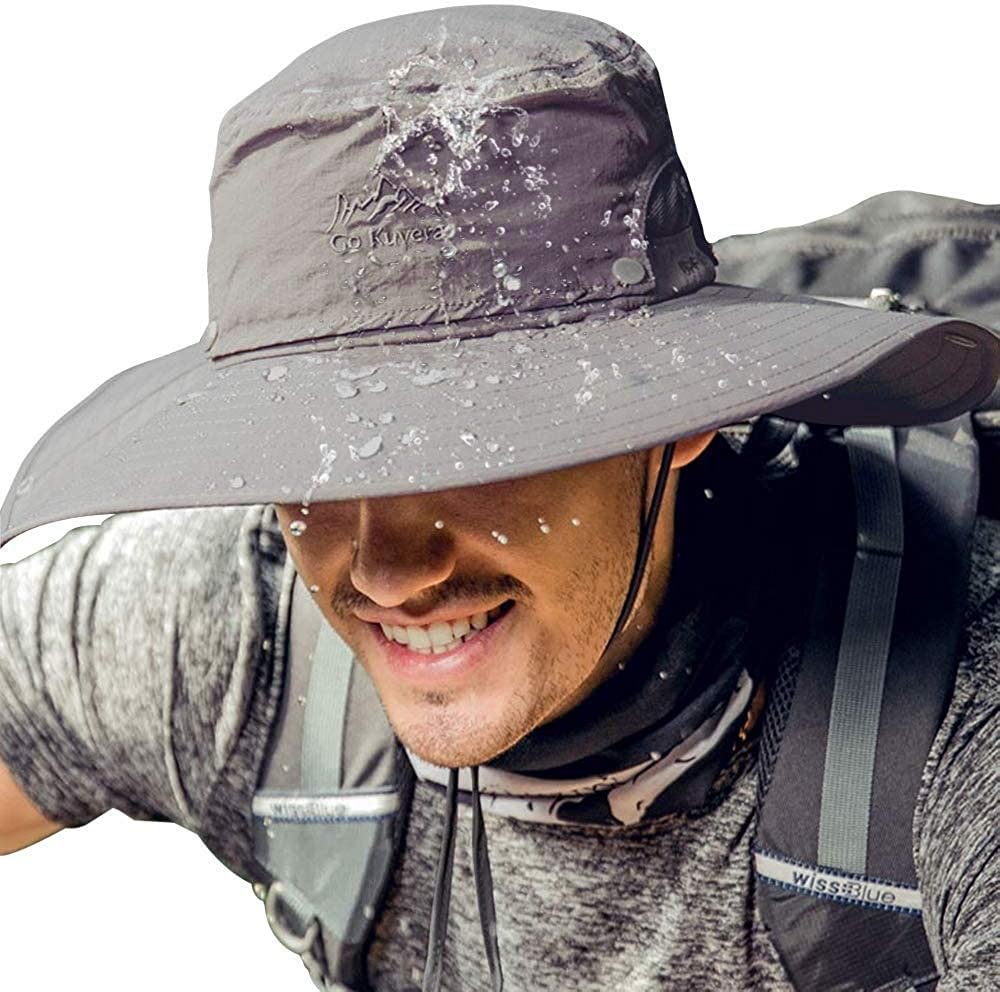 Wide Brim Sun Hats with Waterproof Breathable for Fishing, Hiking, Camping