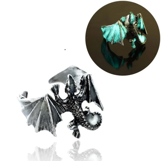 Buzzdaisy Glow In Dark Dragon Luminous Rings