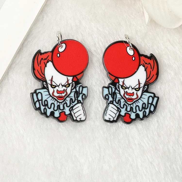 VChics KÖLner Karneval Funny Cartoon Clown Acrylic Earrings