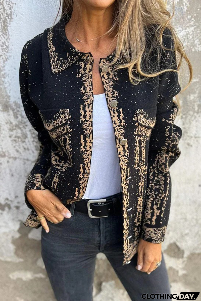 Casual Distressed Buttons Turndown Collar Outerwear(3 Colors)