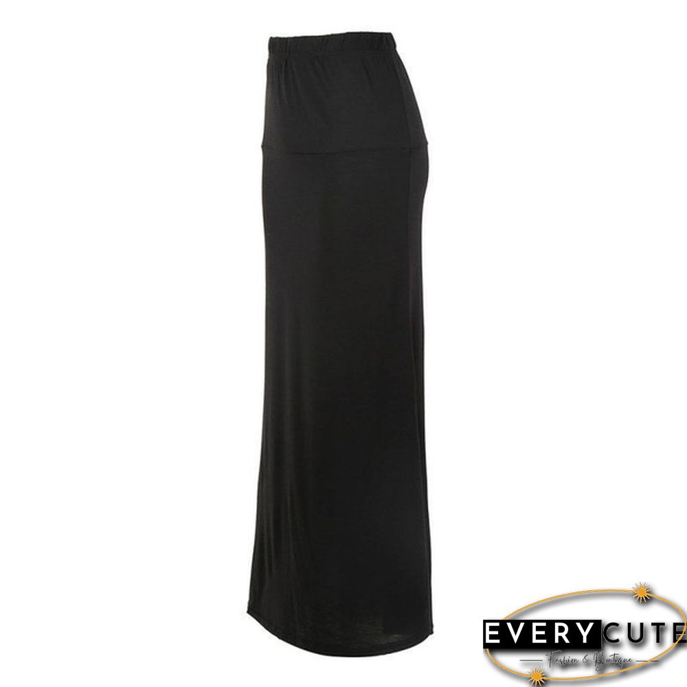 Women Summer Stretchy High Waist Skirt Bodycon Long Maxi Beach Skirt Casual