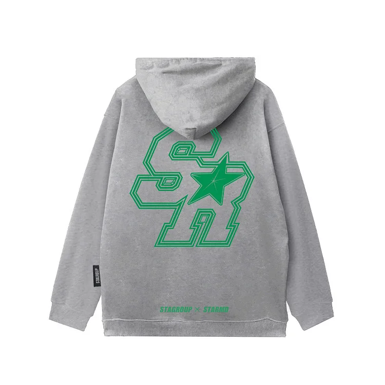 Letter Print Hooded Sweatshirt Cotton Hoodie Top at Hiphopee