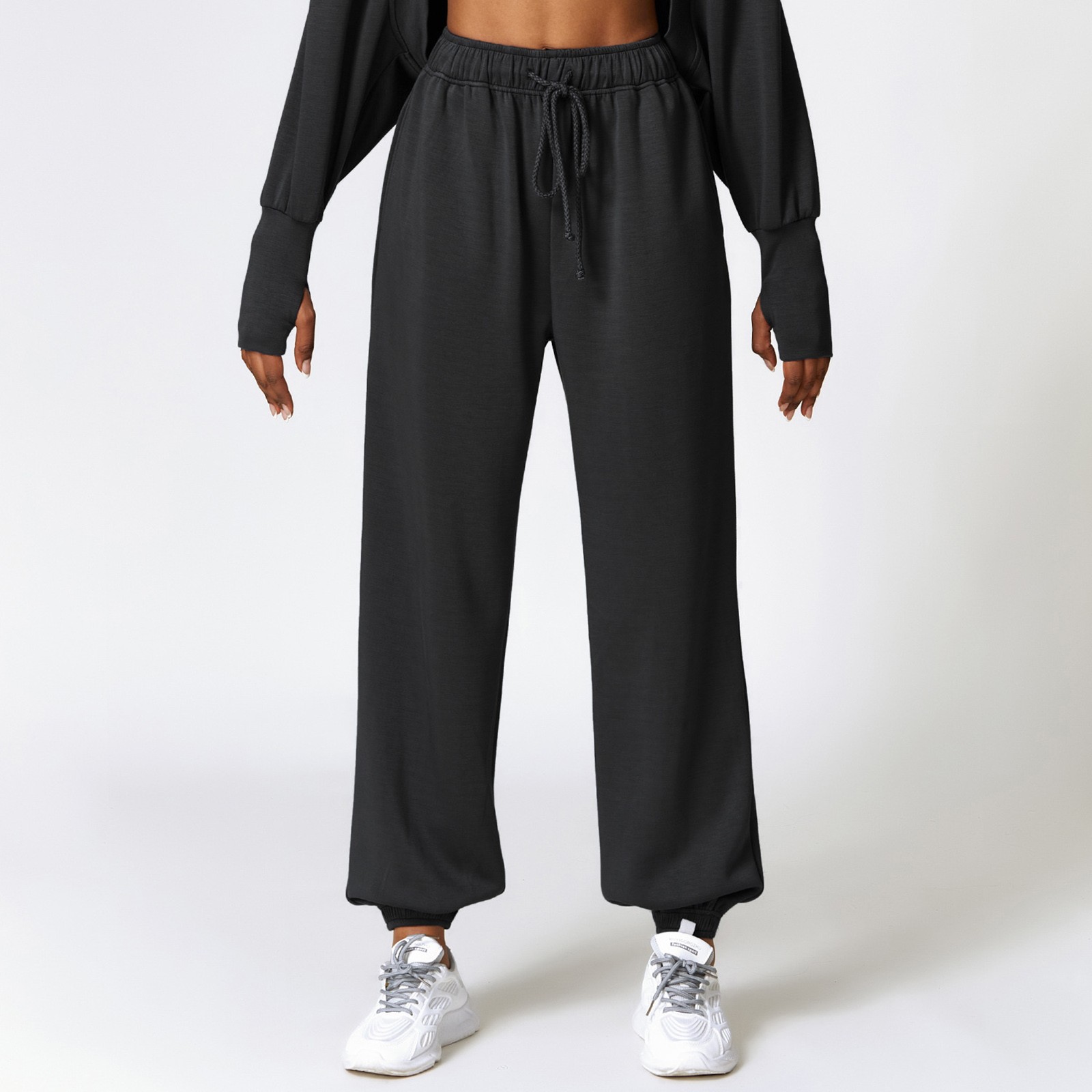 Wildrems Oversize Fashion Color Matching Loose Athletic Pants Rubber Waist Foot Out Jogging Casual Pants Y2k Vintage White Cargo Trousers