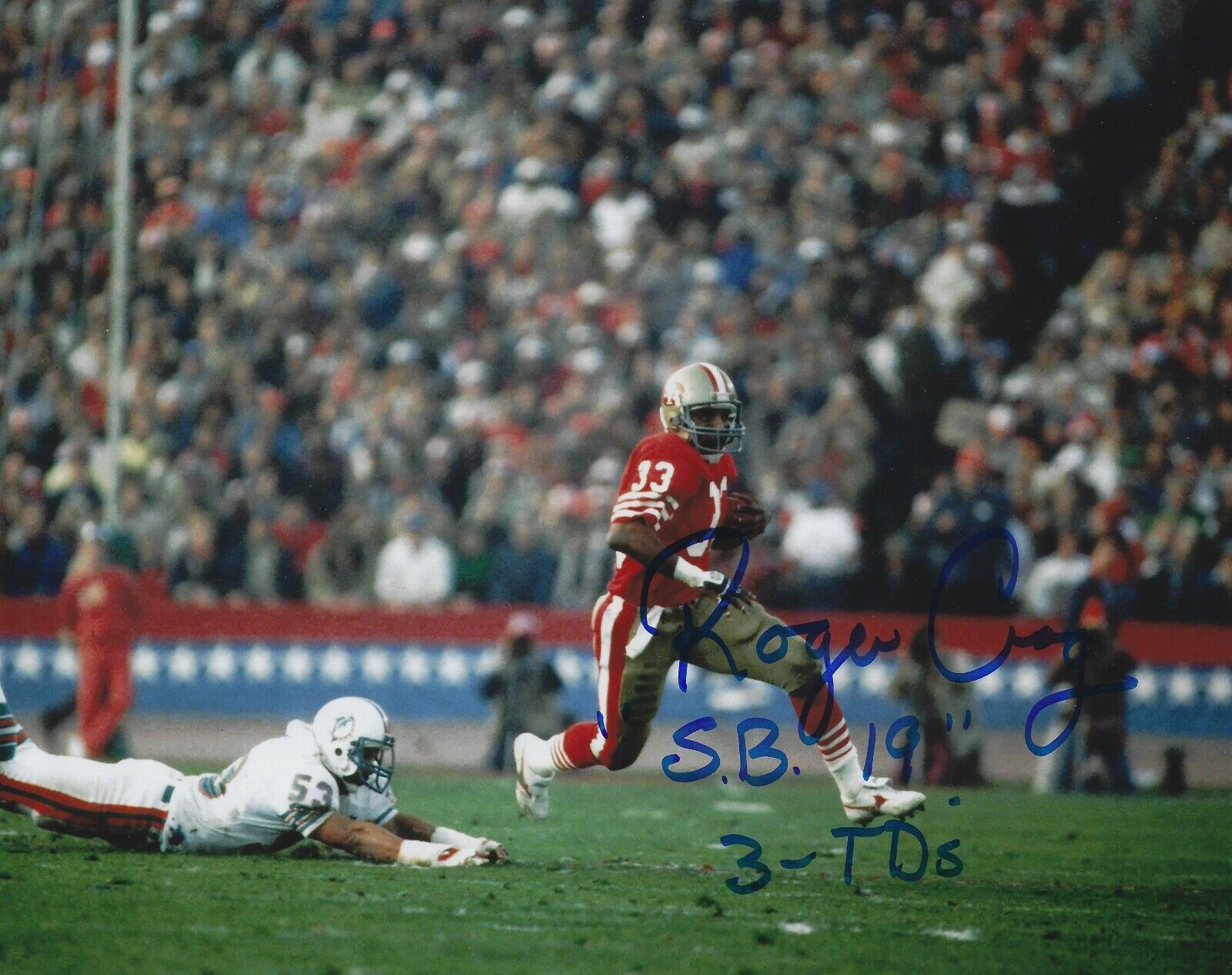 Signed ROGER CRAIG San Francisco 49ers 8X10 Autographed Photo Poster painting w/ COA