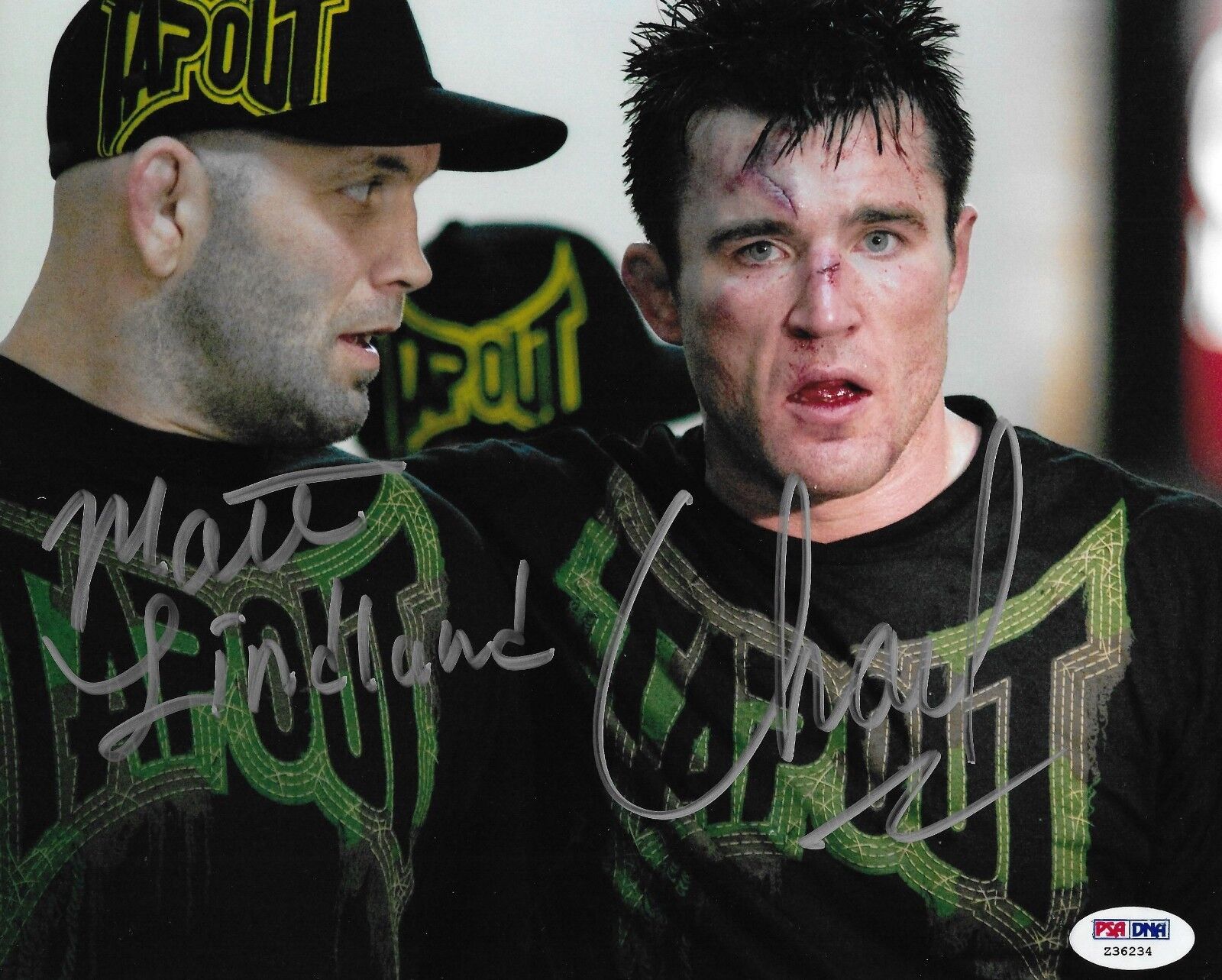 Matt Lindland & Chael Sonnen Signed UFC 8x10 Photo Poster painting PSA/DNA COA Picture Autograph