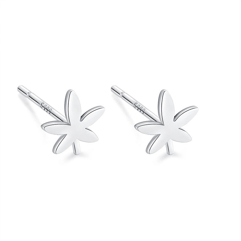 1 Pair 925 Sterling Silver Star Heart Shape Ear Studs
