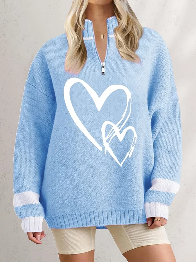 Women's Valentine's Day Heart Casual Sweatshirt