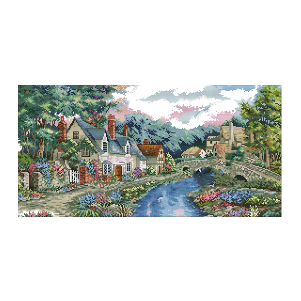

Landscape - 14CT Stamped Cross Stitch - 60x33cm, 501 Original