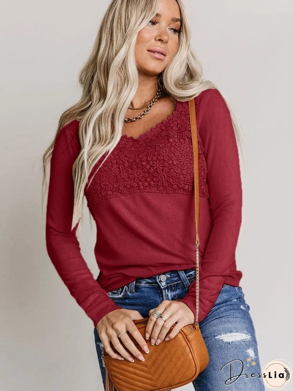 Floral Printed Casual Long Sleeve Tunic Top