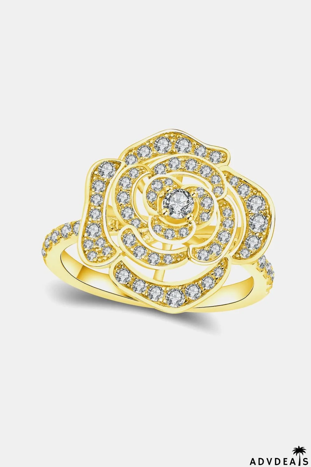 3.4 Carat Moissanite Flower Shape Ring
