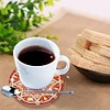 10pcs DIY Coaster Diamond Painting Cup Cushion with Rack Crafts Kits