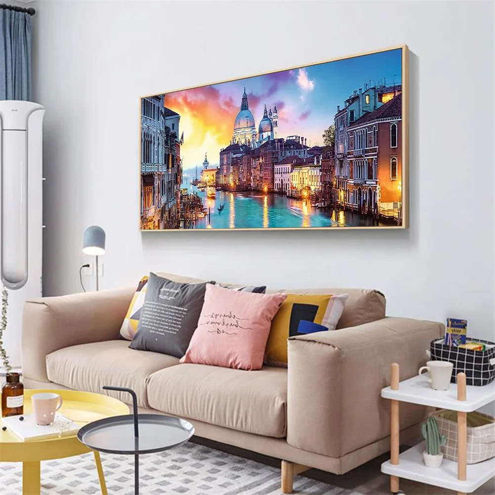 Diamond Painting - Full Round Drill - Evening in Venice(80*30cm)