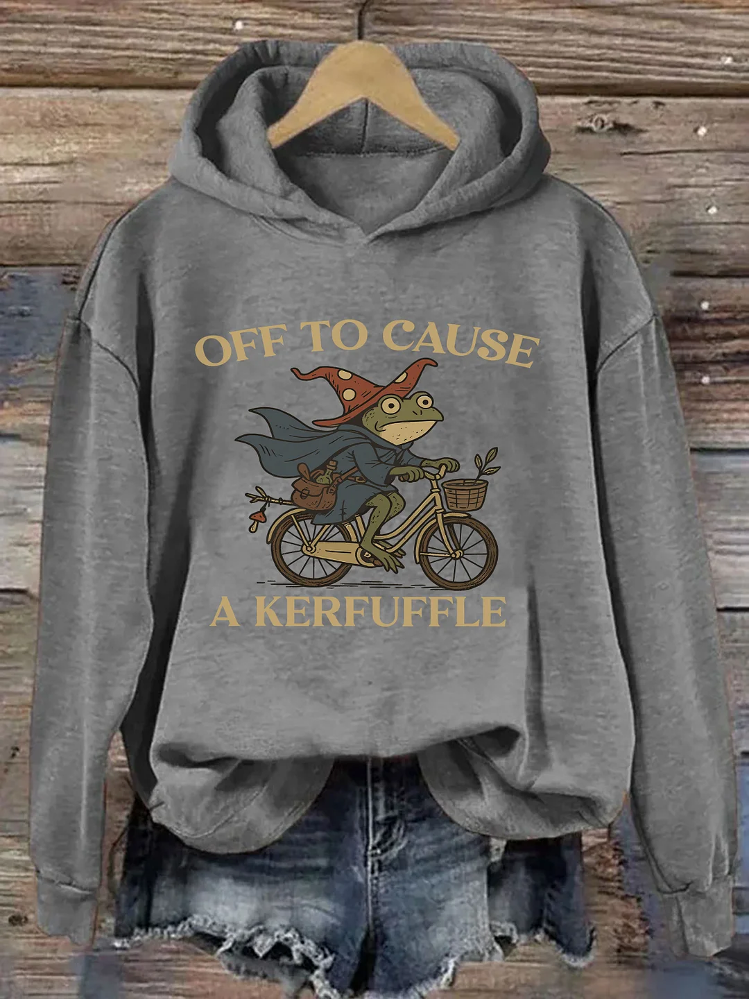 Off To Cause A Kerfuffle Frog Hoodie