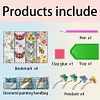 4Pcs DIY Flower Animal Diamond Painting Bookmarks