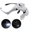 Head Mounted Hands Free Magnifying Glass USB Charging LED Interchangeable Lenses