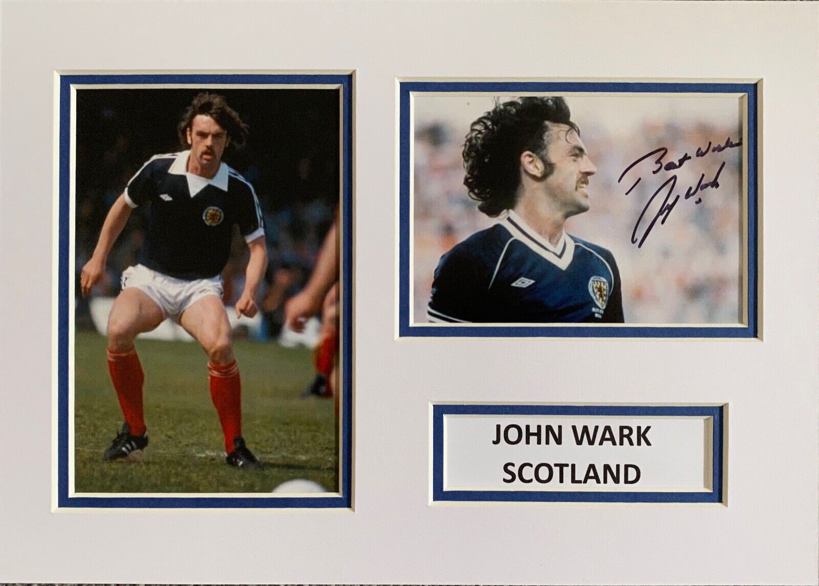 JOHN WARK HAND SIGNED A4 Photo Poster painting MOUNT DISPLAY SCOTLAND FOOTBALL AUTOGRAPH 1