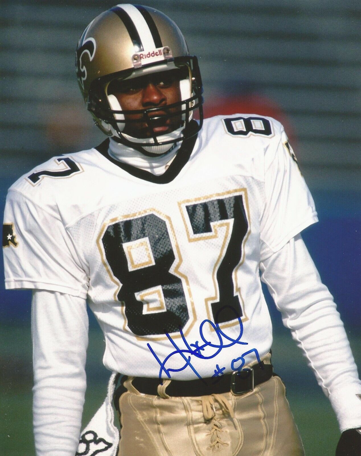 LONZELL HILL SIGNED NEW ORLEANS SAINTS 8x10 Photo Poster painting with COA