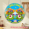 Frog DIY Diamond Painting Hanging Pendants Acrylic Crafts Kit for Home Wall Decor