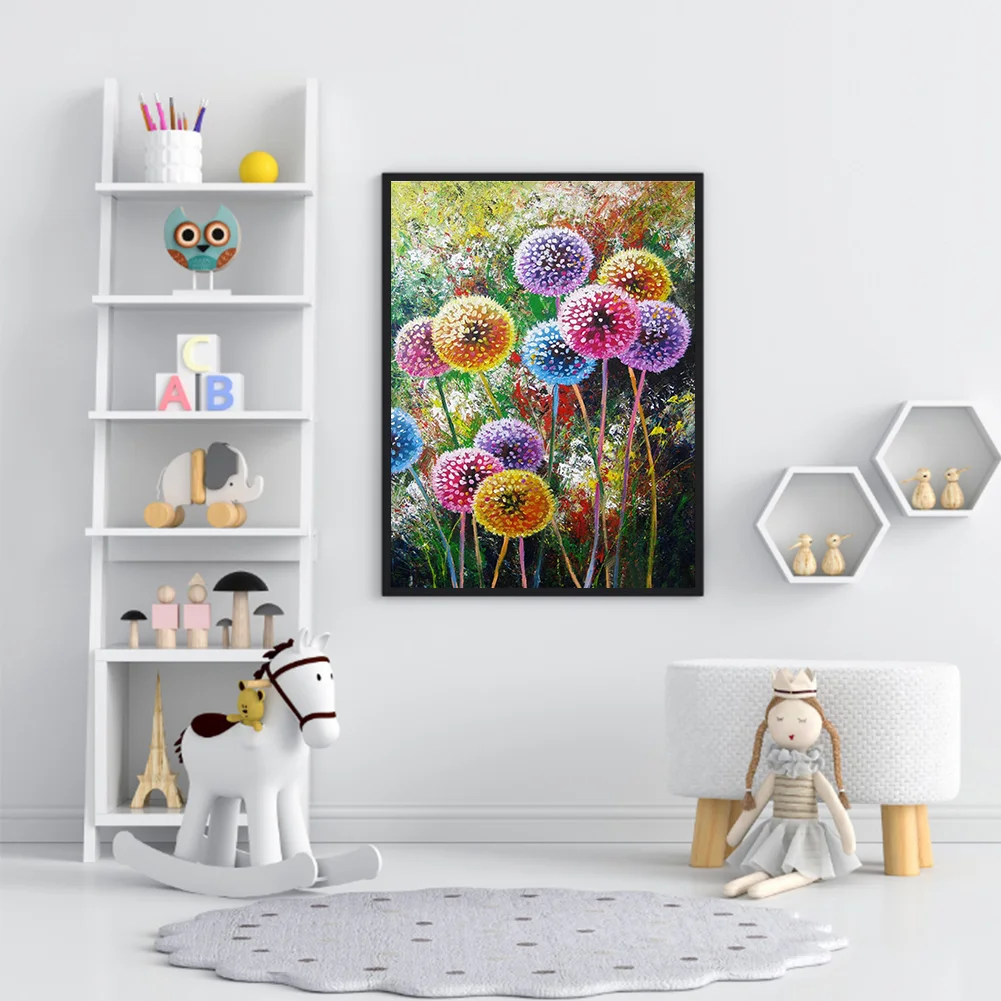 Full Counted Cross Stitch 11CT - Colorful Dandelion(30*40cm)