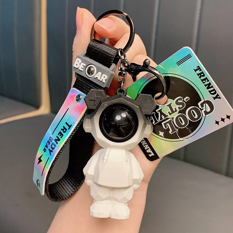 Cool Cut-edged Bear Keychain Bag Pendant
