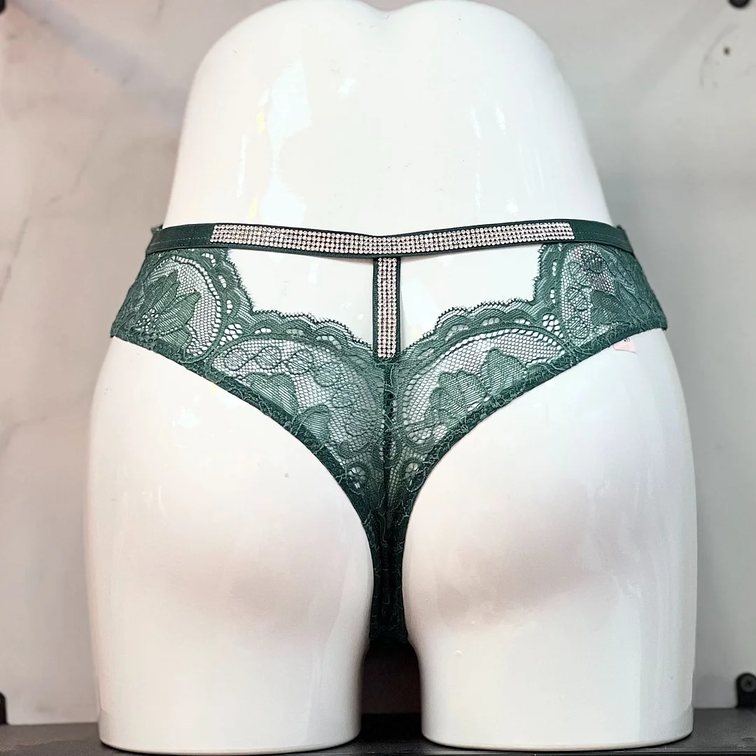 Athvotar Athvotar Lace Through T-Shaped Water Drill Thongs T-Shirts T-Shirts Tempting Lace-Side T-Trousers Ladies T-Shirts