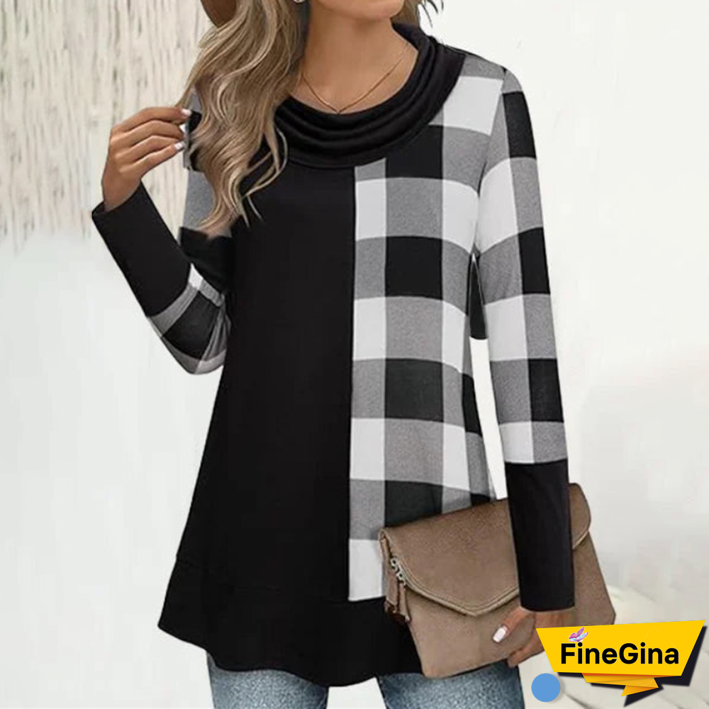 Black And White Long Sleeve Top