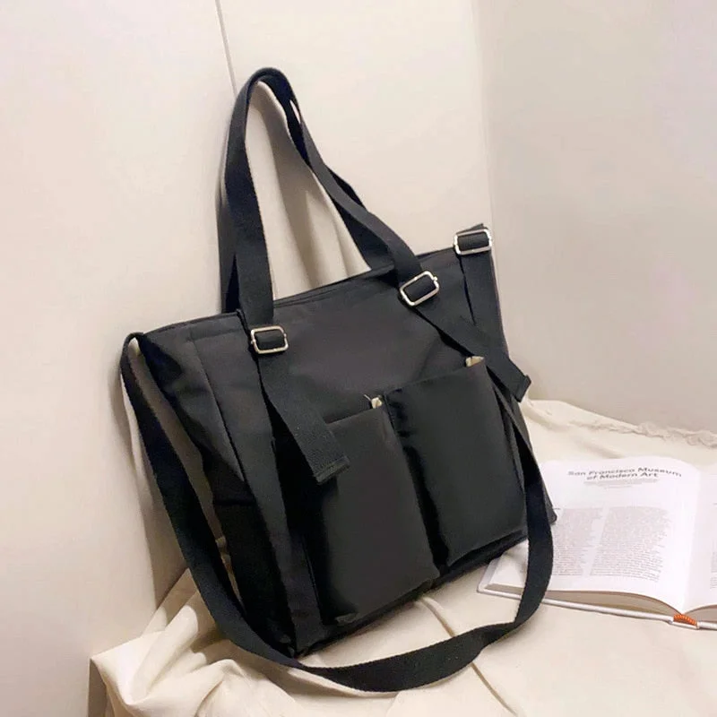 Female Bag Shoppers Simple Fashion Zipper Handbags Shoulder Waterproof Large Capacity Tote Bags 2021 Women's Brand Crossbody