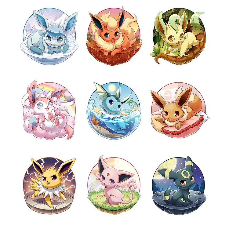 Eeveelutions Squad Paint by Numbers - Paint My Numbers
