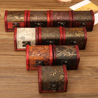 Mongw Mongw Retro Small Box Storage Storage Box Jewelry Box Jewelry Packaging Box Wooden Box Jewelry Box