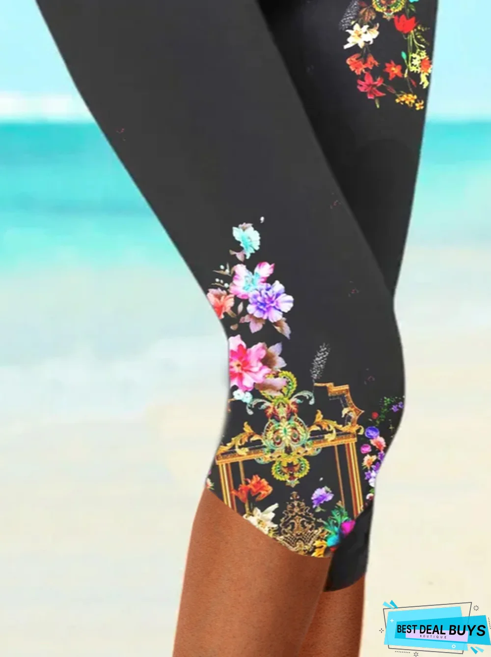 Floral Print Cotton Blends Vacation Shorts