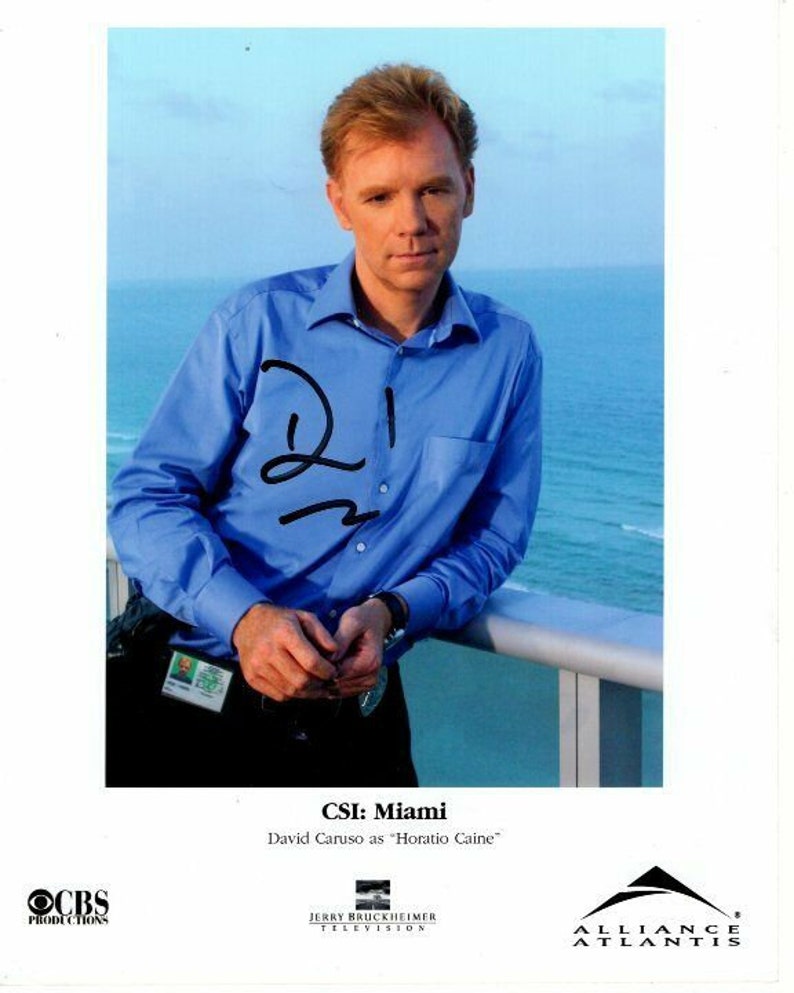 David caruso signed autographed csi: miami horatio caine Photo Poster painting