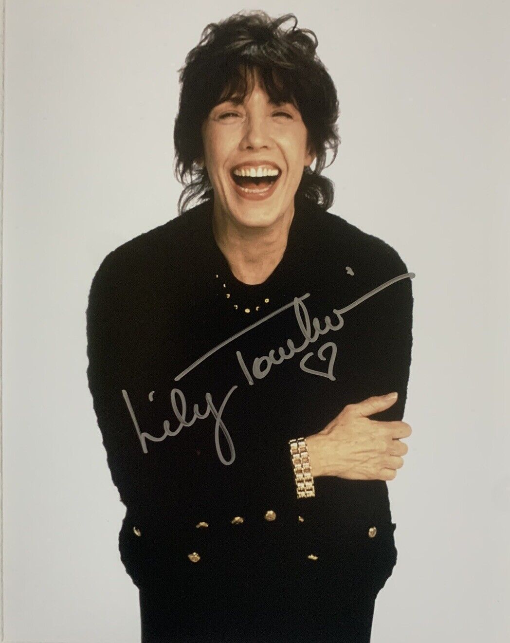 LILY TOMLIN HAND SIGNED 8x10 Photo Poster painting COMEDY ACTRESS AUTHENTIC AUTOGRAPH RARE COA