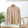 Men's Solid Color Round Neck Three-dimensional Jacquard New Winter Base Warm Sweater